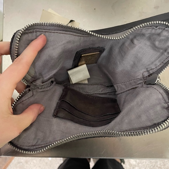 Dark brown leather Campomaggi butterfly bag with embellishments - Picture 3 of 3